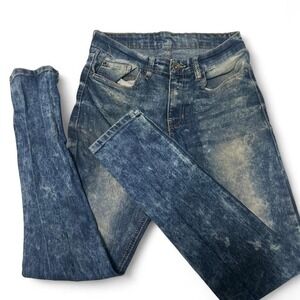 Essentials Skinny Jeans Blue Acid Wash Mid Rise